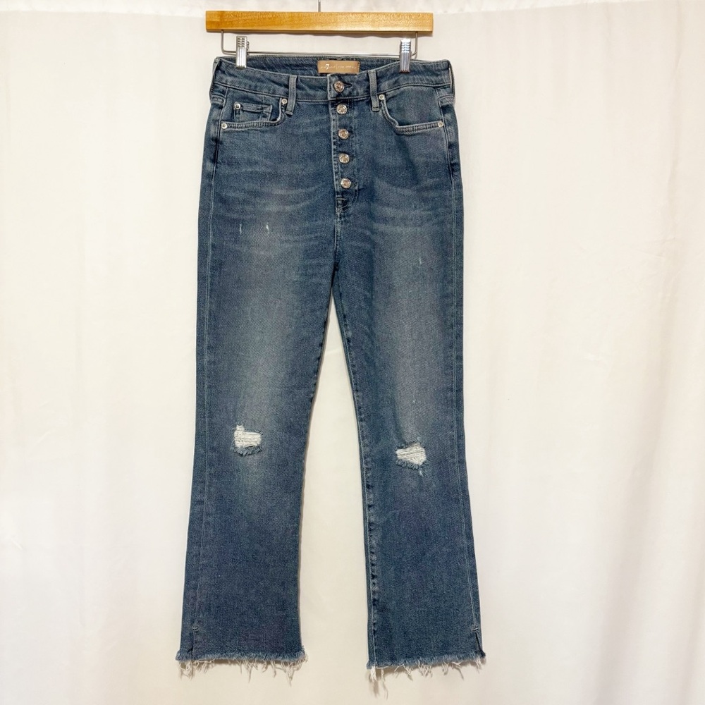 7 For‎ All Mankind Women's Ultra High Rise Slim Kick Flare Jeans size 28 - Picture 3 of 14